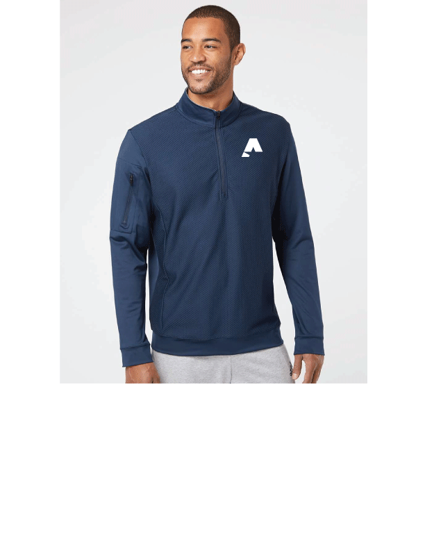 Adidas® Performance Texture Quarter-Zip Pullover