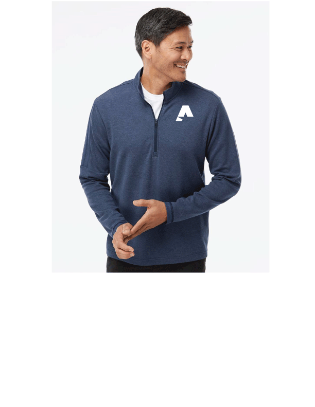 Adidas® 3-Stripes Quarter Zip Sweater