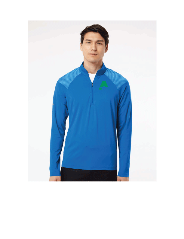 Adidas® Shoulder Stripe Quarter-Zip Pullover