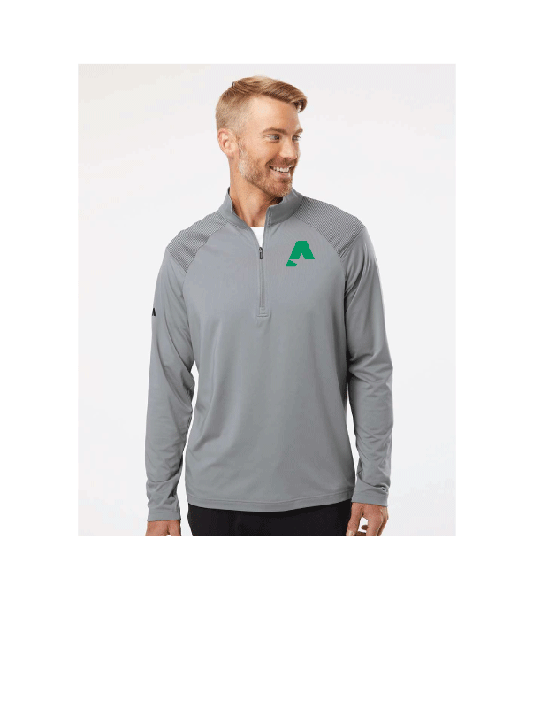 Adidas® Shoulder Stripe Quarter-Zip Pullover