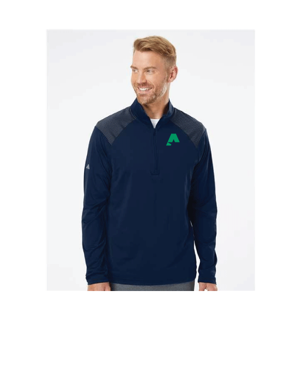 Adidas® Shoulder Stripe Quarter-Zip Pullover