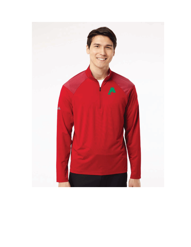 Adidas® Shoulder Stripe Quarter-Zip Pullover