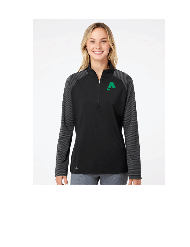 Adidas® Women's Stripe Block Quarter-Zip Pullover