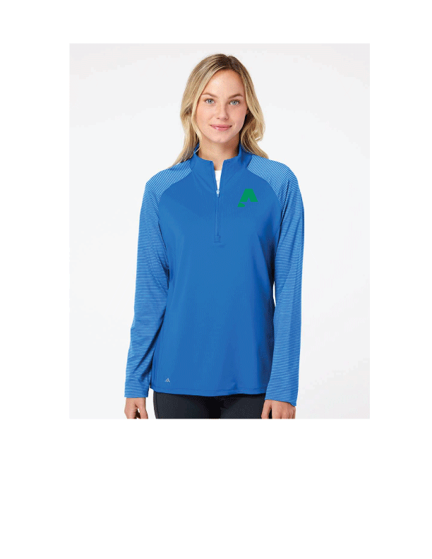 Adidas® Women's Stripe Block Quarter-Zip Pullover